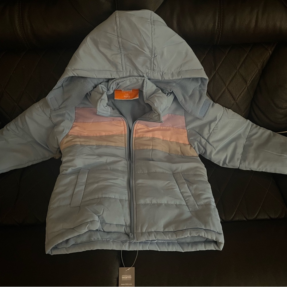 This coat is very warm and cute for any little girl.